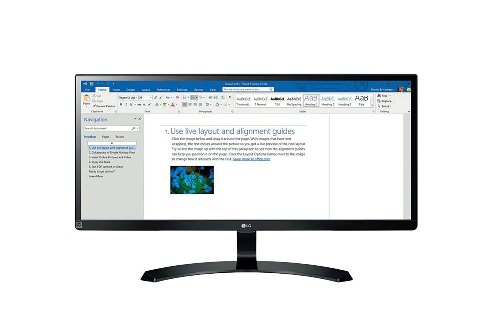 Monitor LG 29” Dla Gracza IPS Full HD 29UM59A 29UM59A-P - widok z przodu