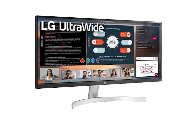 LG Monitor LG 29” 21:9 UltraWide,  WFHD,  IPS , HDR10 z FreeSync 29WN600-W, 29WN600-W