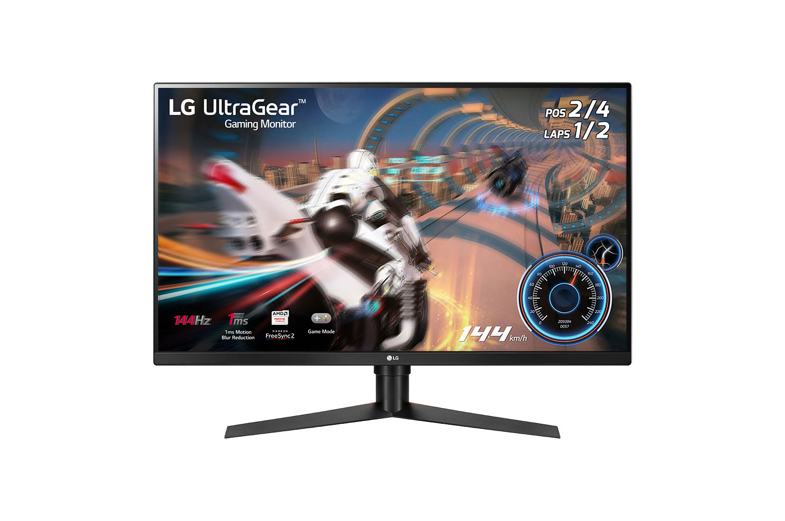 Monitor LG 31,5”  QHD UltraGear™ VA 144Hz 32GK650F 32GK650F-B - widok z przodu
