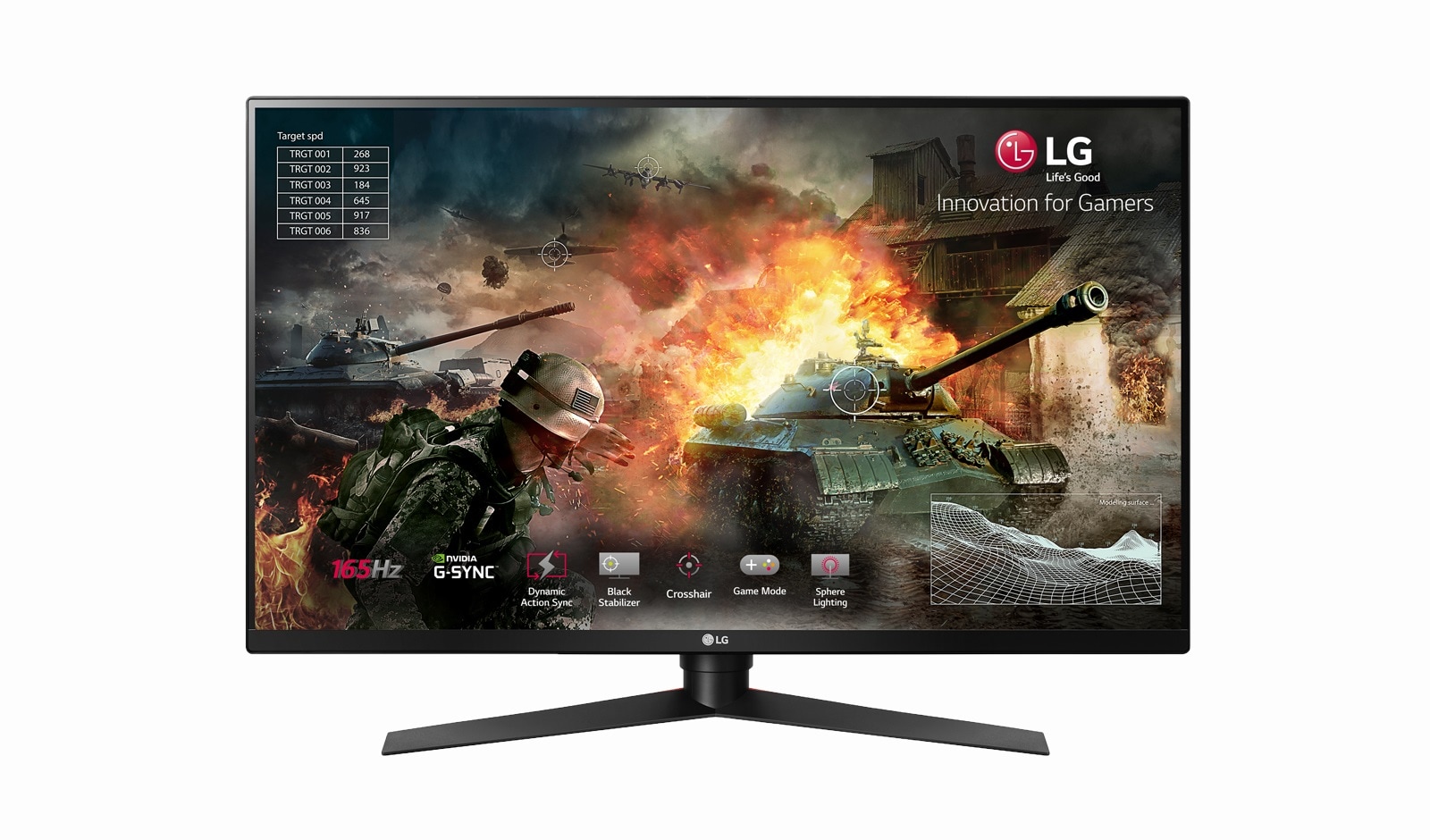 Monitor LG 31,5” UltraGear™ VA 165Hz 32GK850G 32GK850G-B - widok z przodu