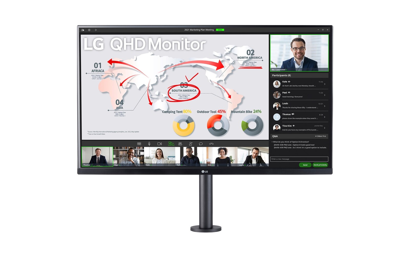 LG Monitor IPS 31,5” QHD Ergo z<br> USB Type-C™, 32QP880P-B