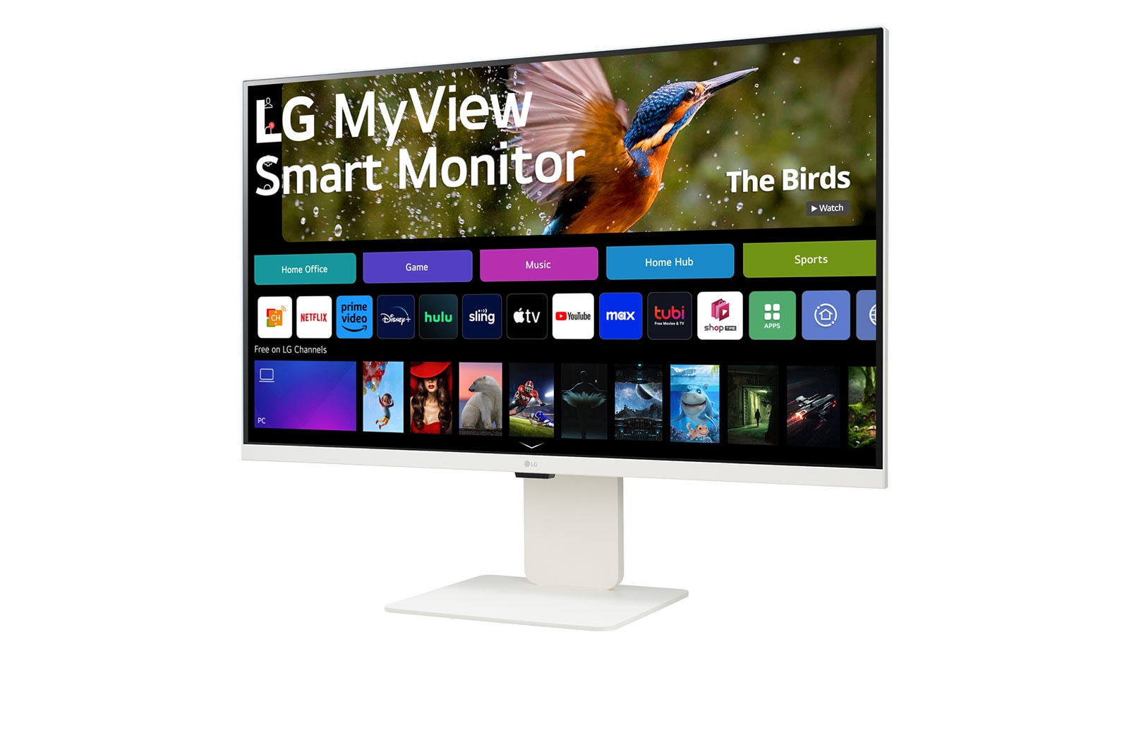LG 31,5-calowy monitor MyView Smart z systemem webOS | 4K UHD IPS, 32SR83U-W