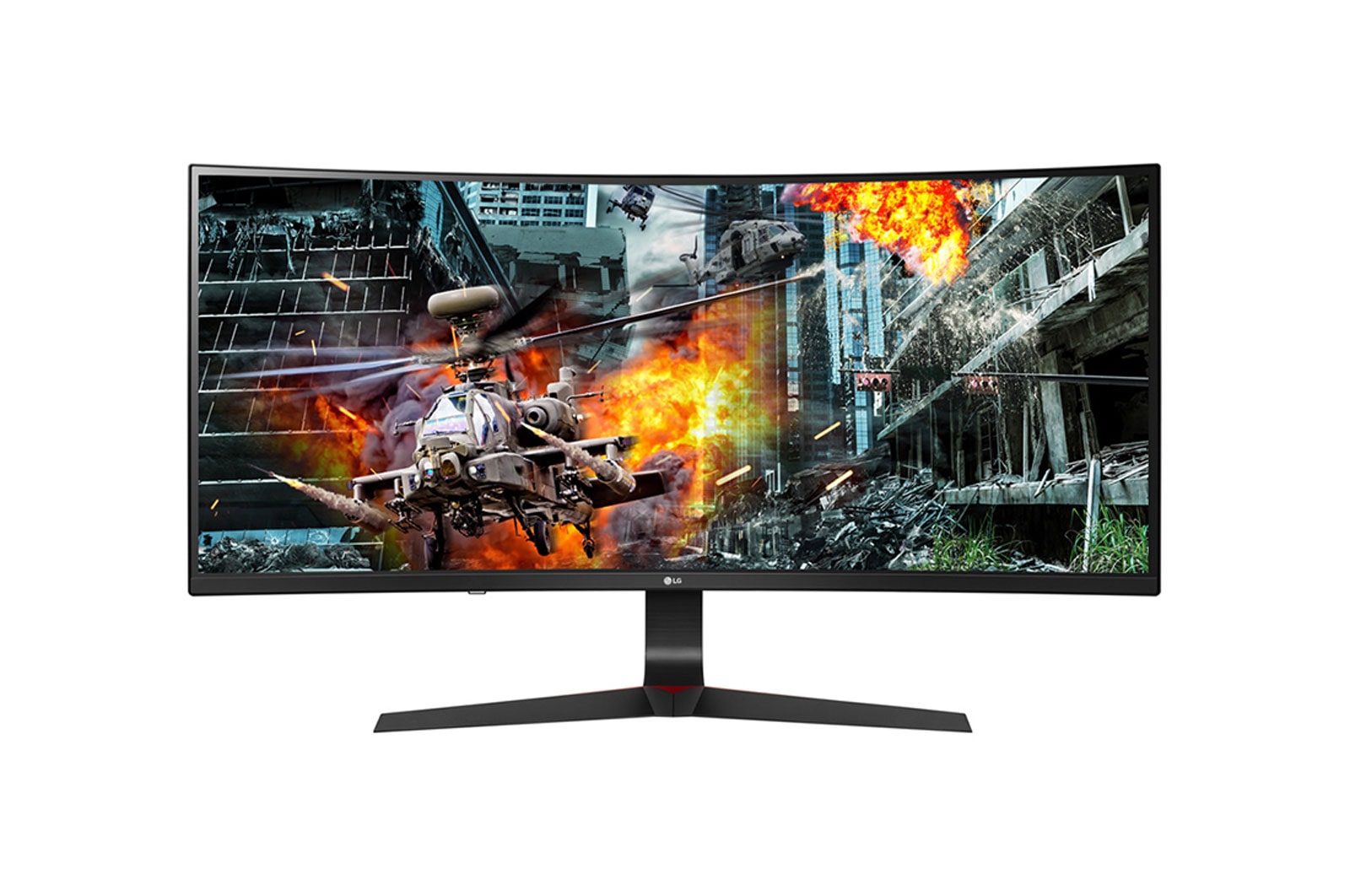 Monitor LG 34” UltraGear™ IPS HDR 10 144Hz 34GL750 34GL750-B - widok z przodu
