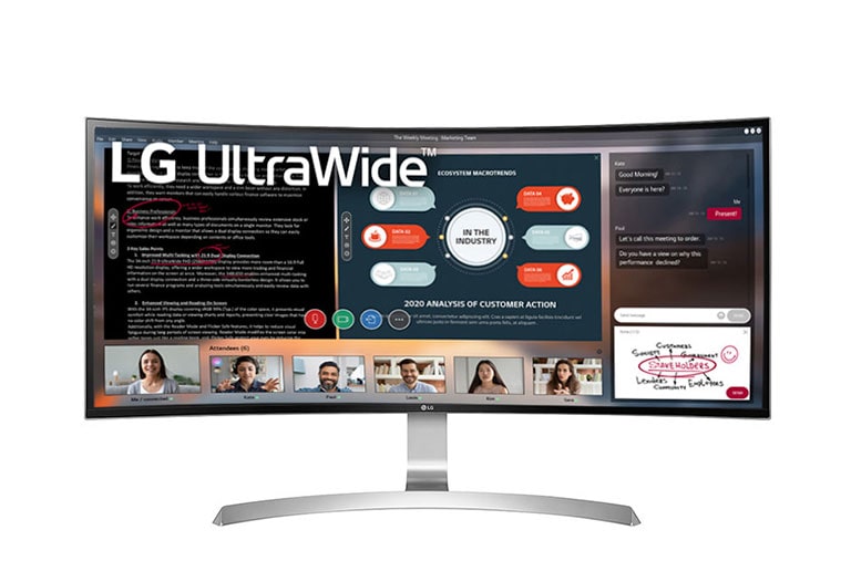 Monitor LG 34” UltraWide™ IPS QHD (3440 * 1440) 34UC99 34UC99-W - widok z przodu