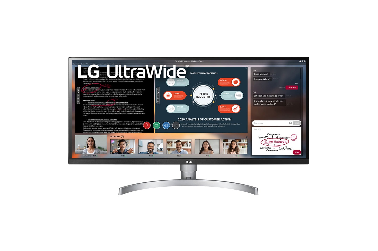 Monitor LG 34” UltraWide™ IPS HDR 10 34WK650 - 34WK650-W | LG PL