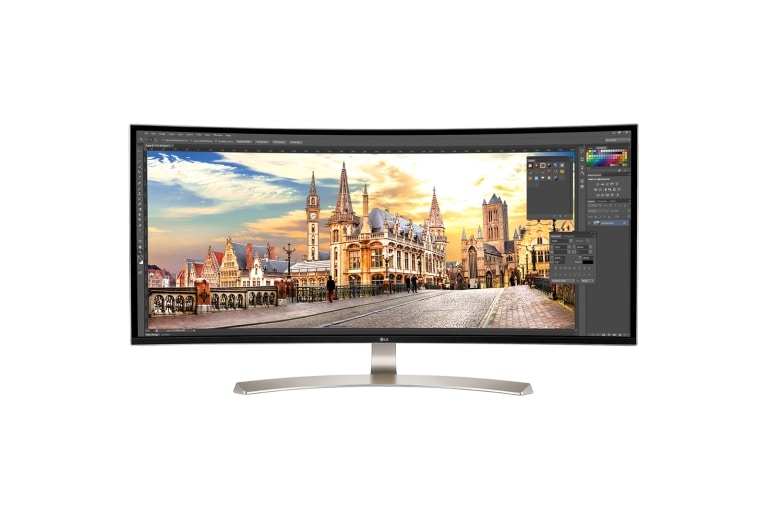 38-calowy, UltraPanoramiczny, zakrzywiony monitor LG 38UC99-W - widok z przodu