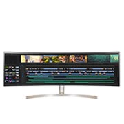 Monitor LG 49” 32:9 UltraWide Dual QHD IPS z HDR 10 49WL95C-W 49WL95C-W - widok z przodu