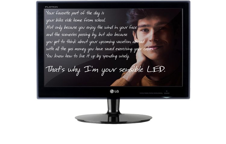 Monitor LED LCD firmy LG, seria E40 E1940S-PN - widok z przodu