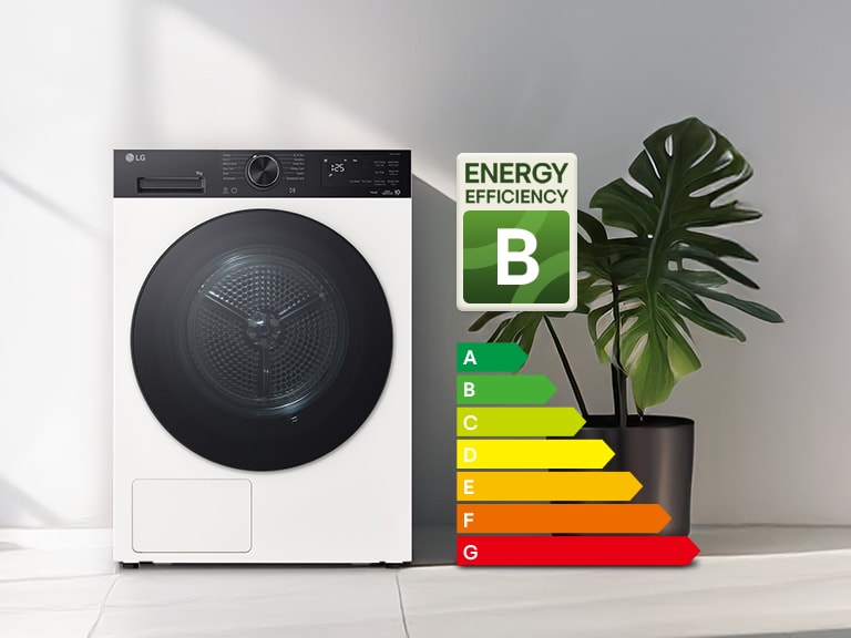 Energooszczędna pralka z oznaczeniem B oszczędza energię i zmniejsza koszty użytkowania