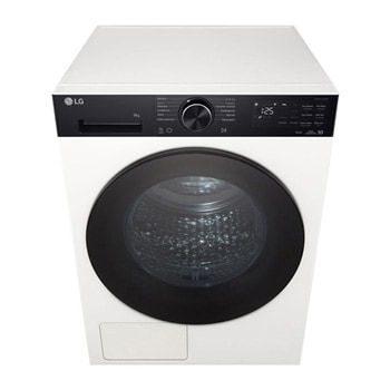 Szczegółowy widok górnej szuflady zbiornika na wodę w suszarce LG.