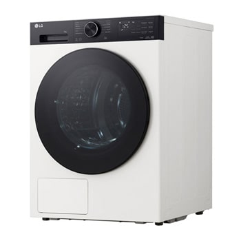 Niski kąt z prawej strony suszarki LG.