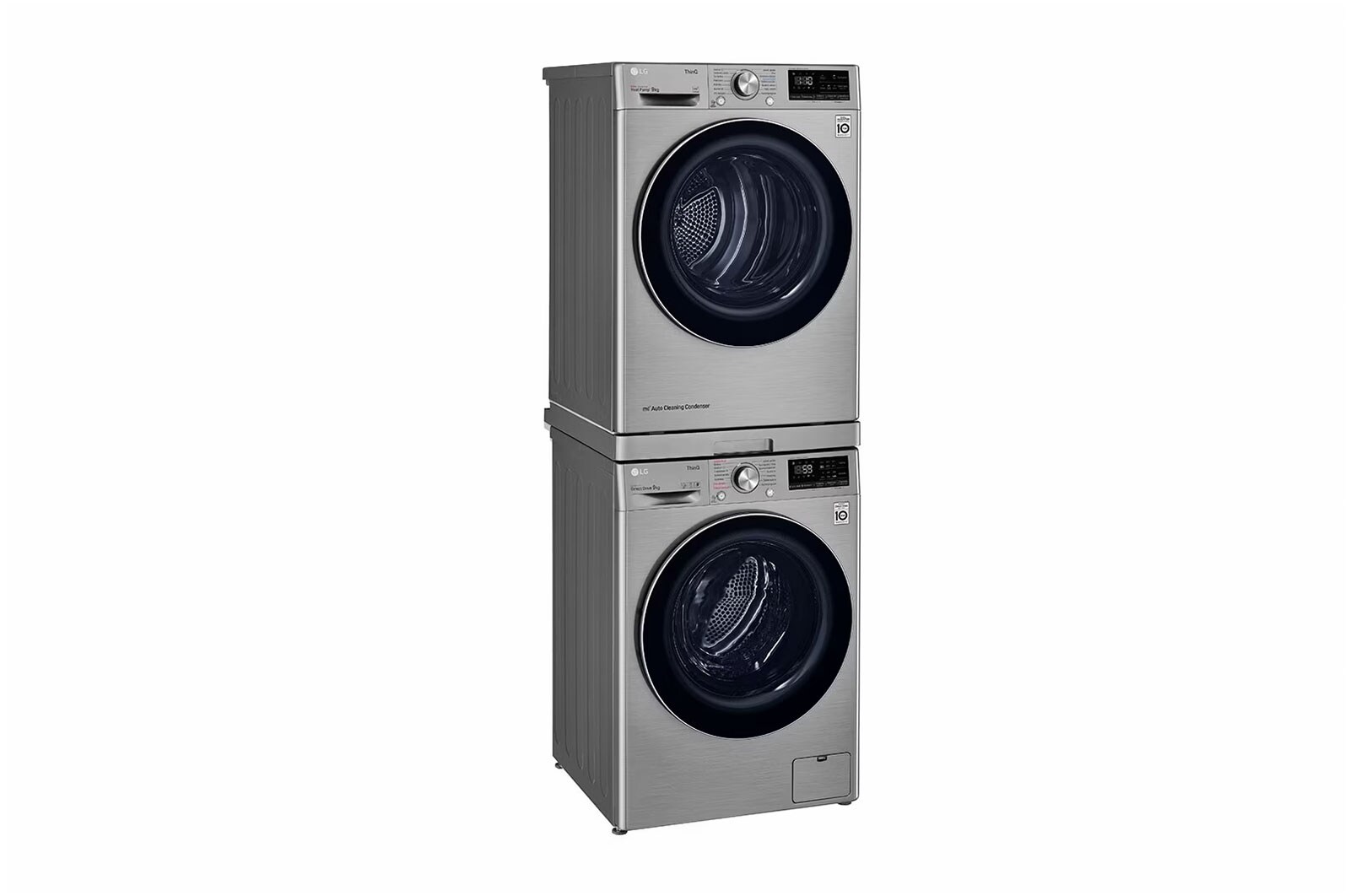 Srebrny łącznik pralki z suszarką, z wysuwaną półką - AGF30790695