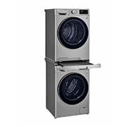 Srebrny łącznik pralki z suszarką, z wysuwaną półką - AGF30790695