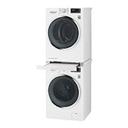 LG Biały łącznik pralki z suszarką z wysuwaną półką - DSTWH, DSTWH