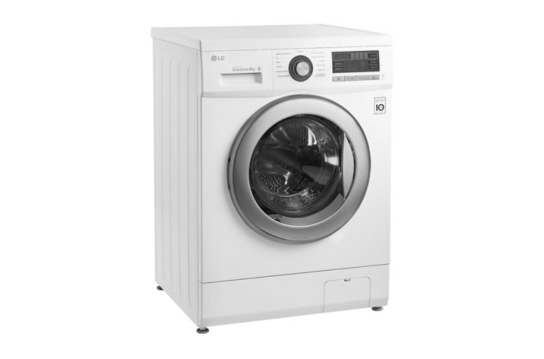 LG 6 kg, silnik Direct Drive z 10 letnią gwarancją, 6 motion, 1000 obr., Smart Diagnosis, 13 programów, F1096ND