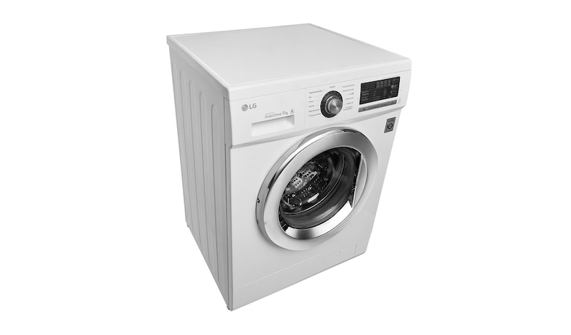 LG 6 kg, silnik Direct Drive z 10 letnią gwarancją, 6 motion, 1000 obr., Smart Diagnosis, 13 programów, F1096ND