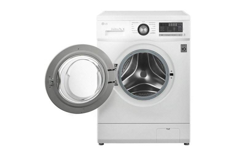 LG 7 kg, silnik Direct Drive z 10 letnią gwarancją, 6 motion, 1000 obr., Smart Diagnosis, 13 programów, F1096QD