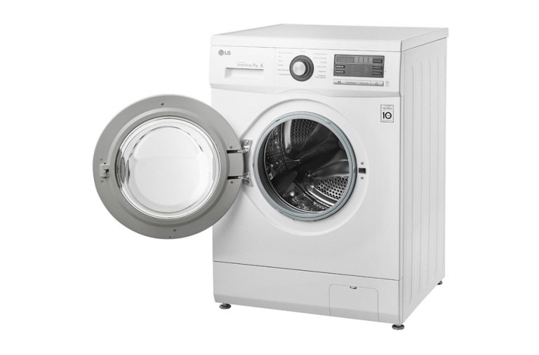 LG 7 kg, silnik Direct Drive z 10 letnią gwarancją, 6 motion, 1000 obr., Smart Diagnosis, 13 programów, F1096QD