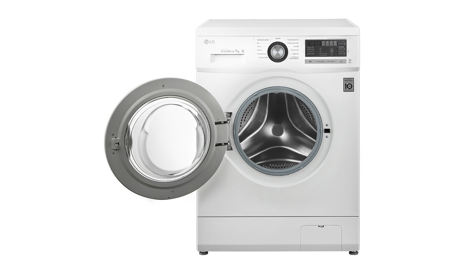 LG 7 kg, silnik Direct Drive z 10 letnią gwarancją, 6 motion, 1000 obr., Smart Diagnosis, 13 programów, F1096QD