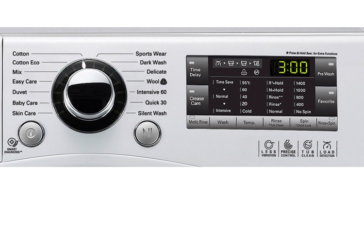 LG 6 KG, SILNIK DIRECT DRIVE Z 10 LETNIĄ GWARANCJĄ, 6 MOTION, 1000 OBR., SMART DIAGNOSIS, 14 PROGRAMÓW, F10A8ND