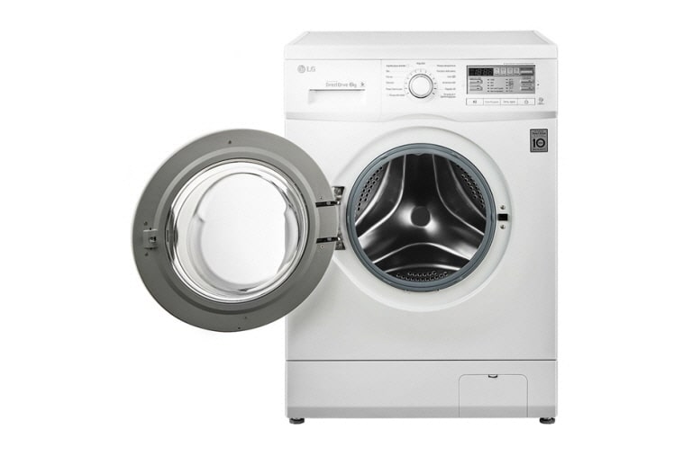 LG 6 kg, silnik Direct Drive z 10 letnią gwarancją, 6 motion, 1000 obr., Smart Diagnosis, 13 programów, , F10B8ND