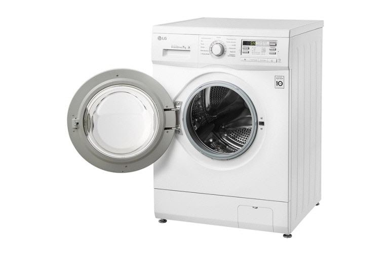 LG 7 kg, silnik Direct Drive z 10 letnią gwarancją, 6 motion, 1000 obr., Smart Diagnosis, 13 programów, , F10B8QD