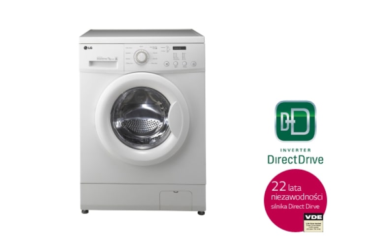 7 kg, silnik Direct Drive z 10 letnią gwarancją, 1000 obr., Smart Diagnosis, 9 programów F10C3QD - widok z przodu