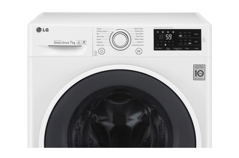 LG 7 kg, TurboWash™, Direct Drive, 1000rpm, NFC, F10U2QDN0