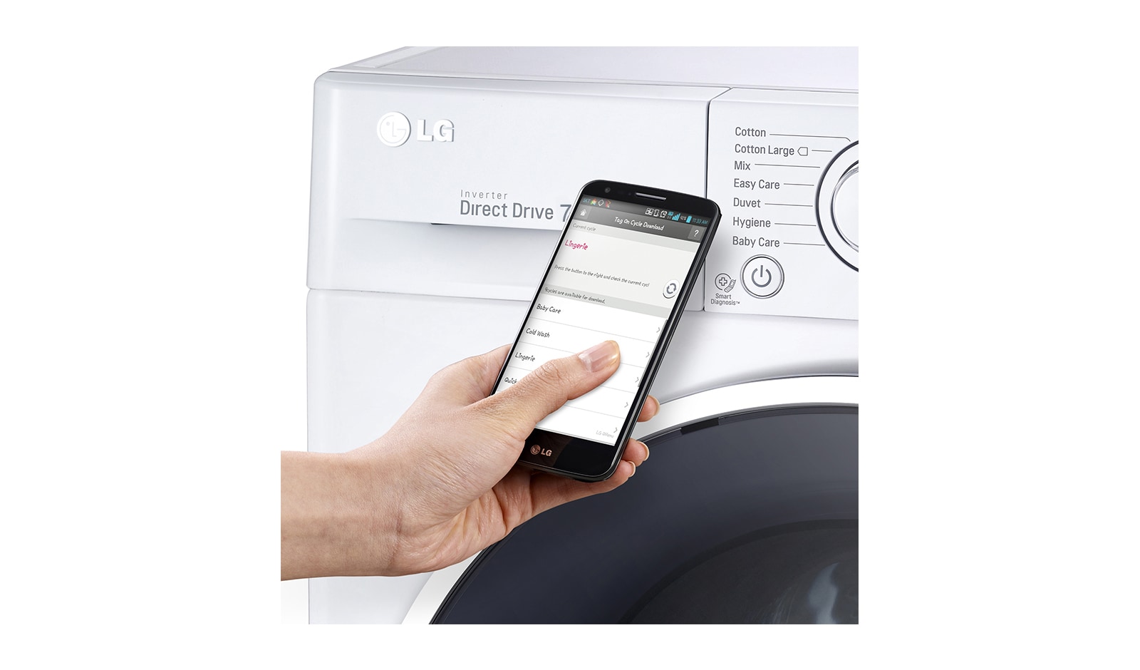 LG 7 kg, TurboWash™, Direct Drive, 1000rpm, NFC, F10U2QDN1