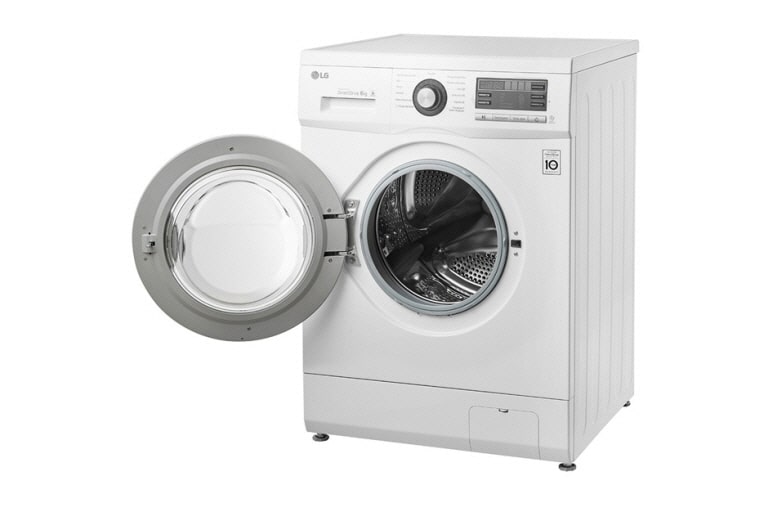 LG 6 kg, silnik Direct Drive z 10 letnią gwarancją, 6 motion, 1200 obr., Smart Diagnosis, 13 programów, F1296ND
