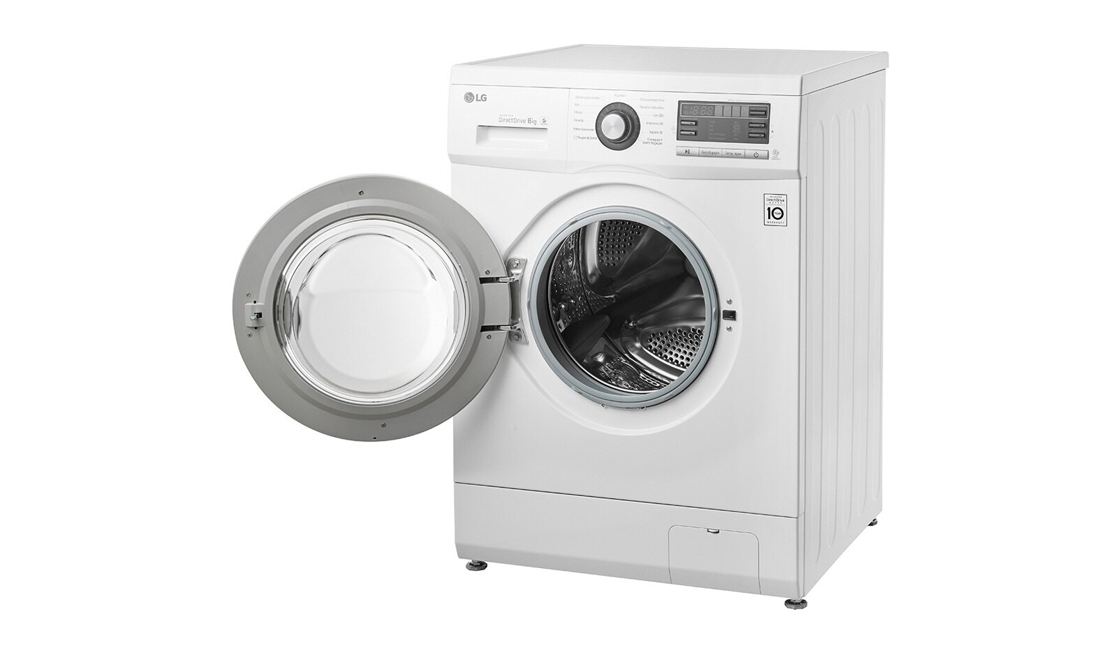 LG 6 kg, silnik Direct Drive z 10 letnią gwarancją, 6 motion, 1200 obr., Smart Diagnosis, 13 programów, F1296ND