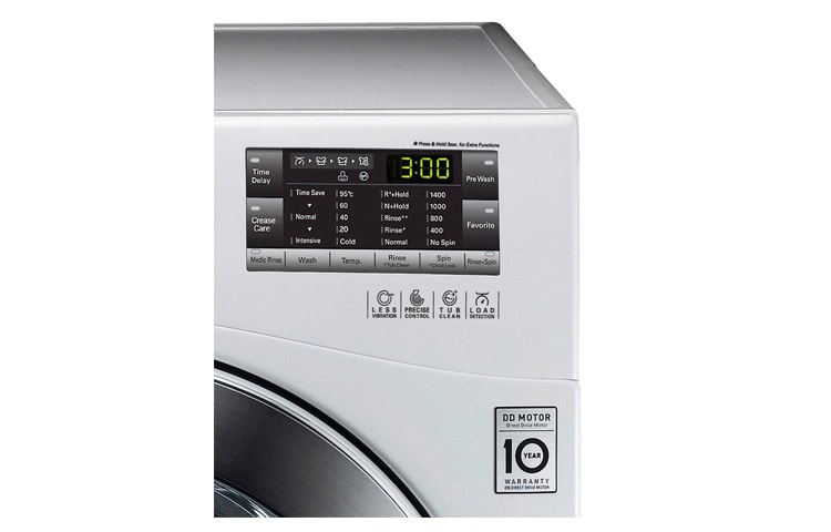 LG 6 kg, silnik Direct Drive z 10 letnią gwarancją, 6 motion, 1200 obr., Smart Diagnosis, 14 programów, , F12A8ND