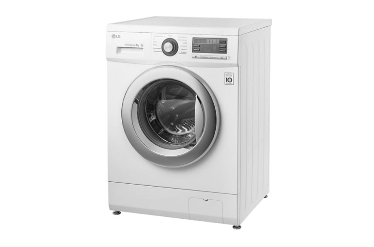 LG 8 kg, silnik Direct Drive z 10 letnią gwarancją, 6 motion, 1200 obr., Smart Diagnosis, 13 programów,, F12B8TD1