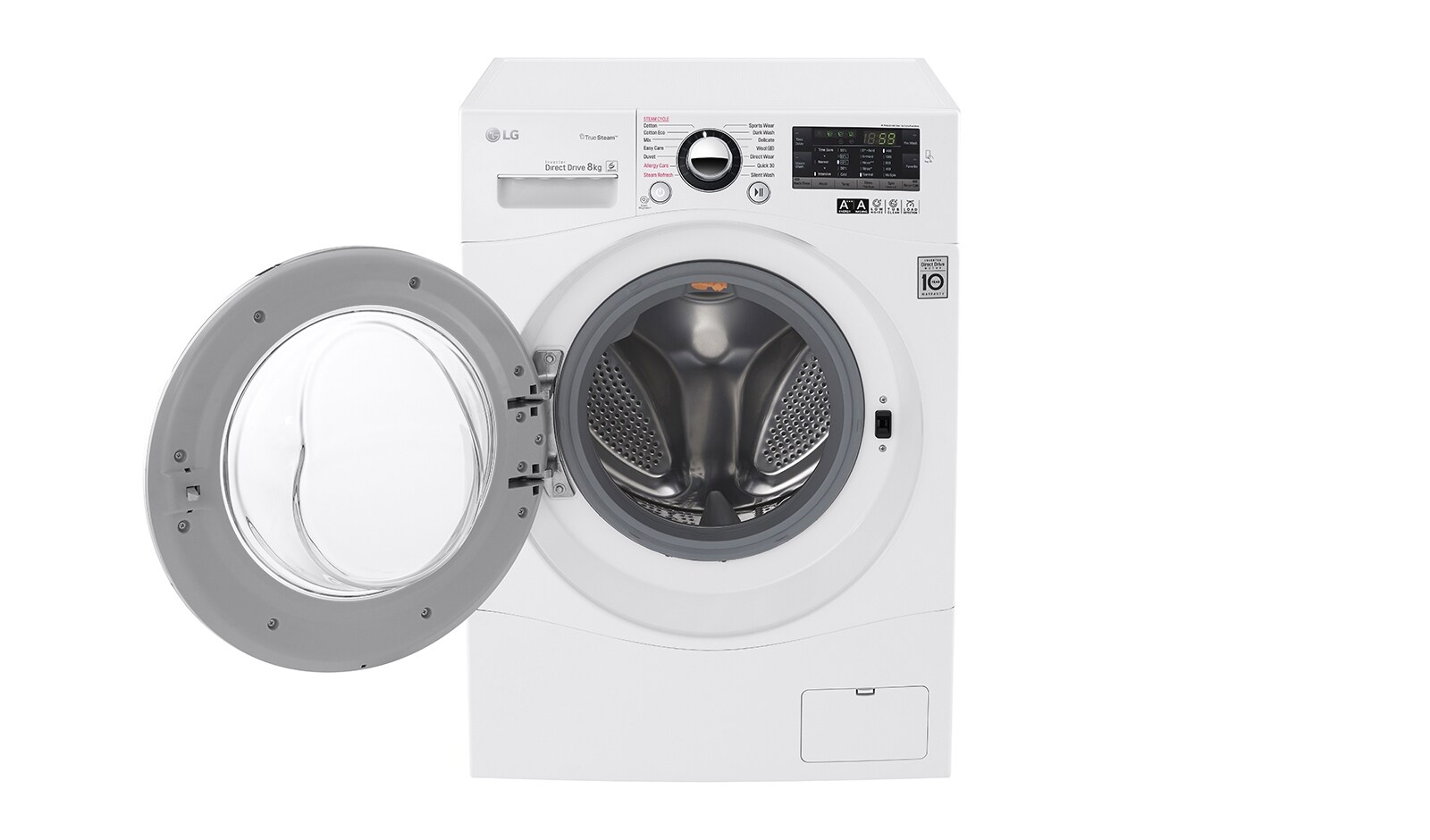 LG 8 kg, silnik Direct Drive z 10 letnią gwarancją, 6 motion, 1400 obr., Smart Diagnosis, 14 programów, F14A8TD