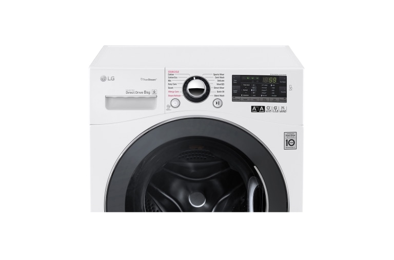 LG 8 kg, silnik Direct Drive z 10 letnią gwarancją, 6 motion, 1400 obr., Smart Diagnosis, 14 programów, F14A8TD