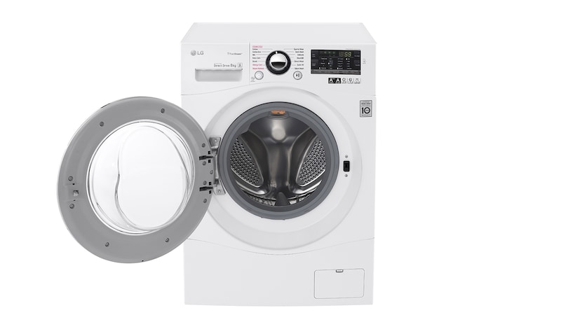 LG 8 kg, funkcje parowe, silnik Direct Drive z 10 letnią gwarancją, 6 motion, 1400 obr., Smart Diagnosis, 14 programów, , F14A8TDS