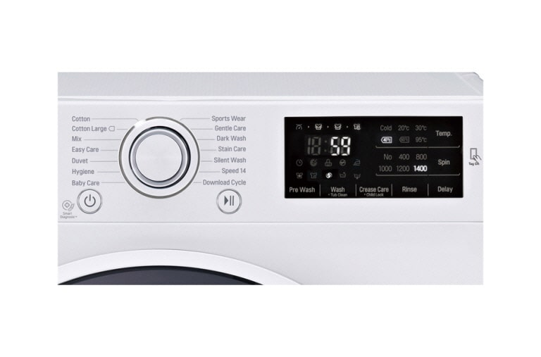 LG 7 kg, TurboWash™, Direct Drive, 1400rpm, NFC, F14U2QDN0