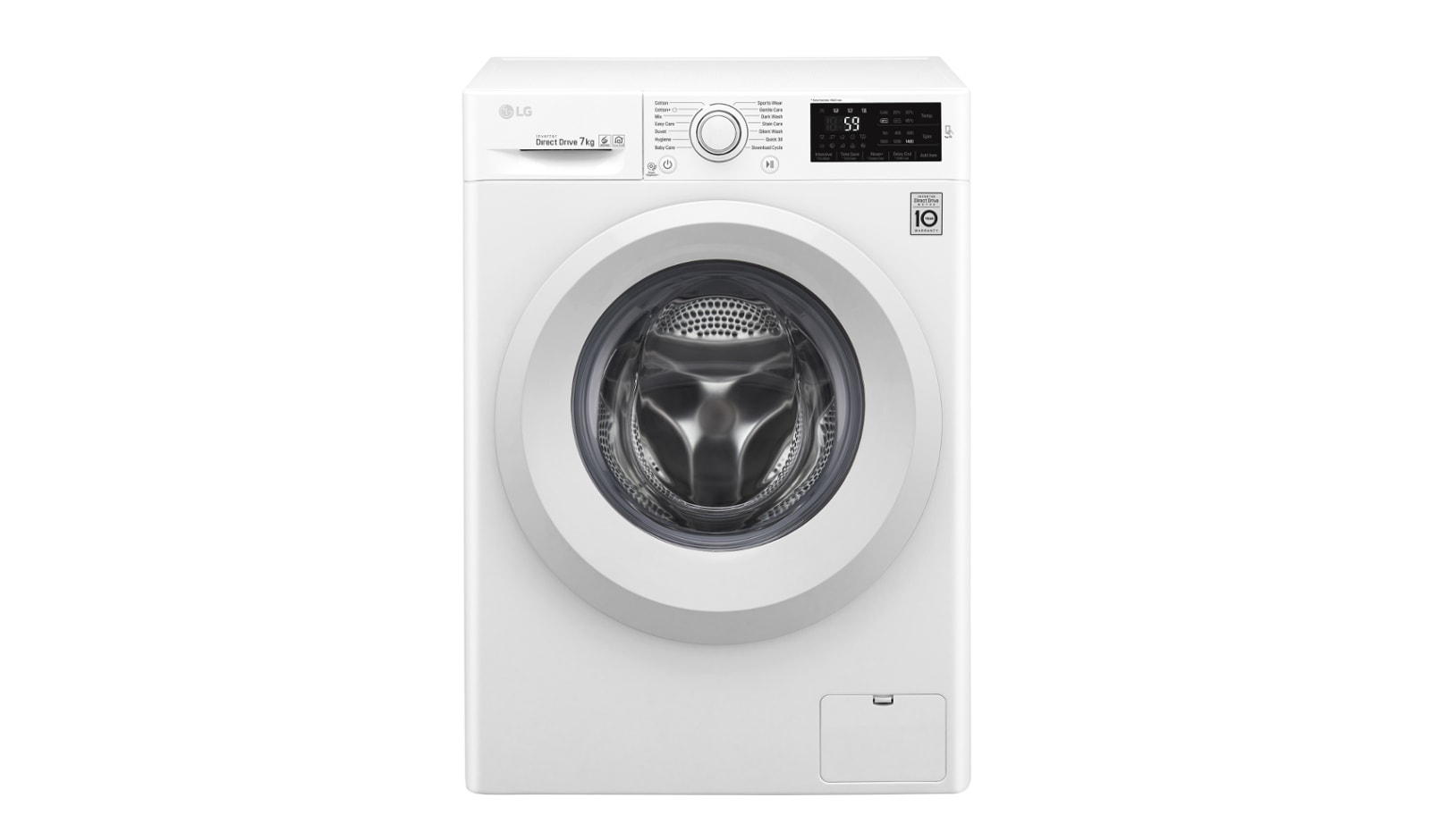 Pralka LG C5 7kg 1200rpm F2J5QN3W F2J5QN3W - widok z przodu