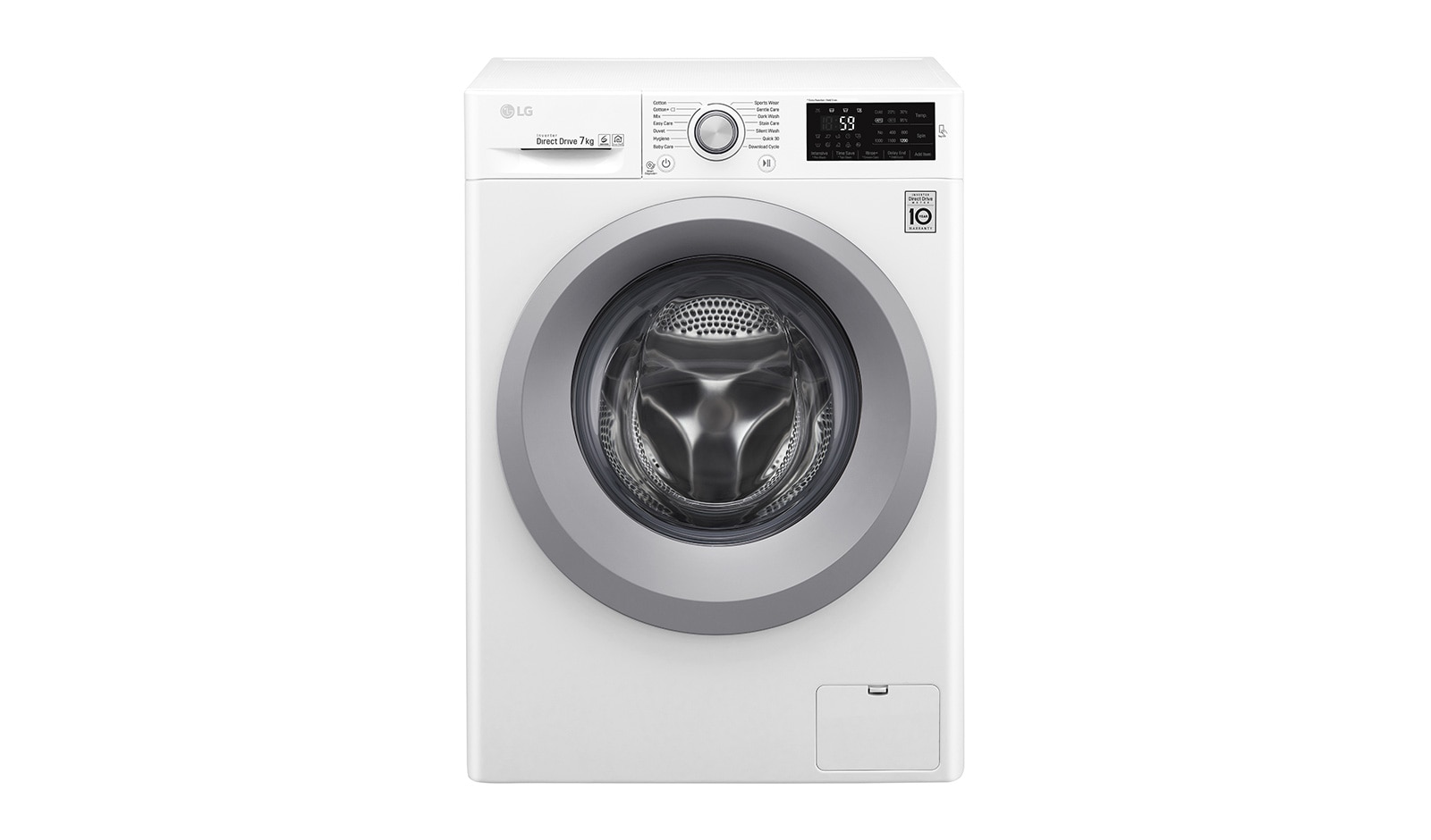 Pralka LG  C5 7kg 1200rpm F2J5QN4W F2J5QN4W - widok z przodu