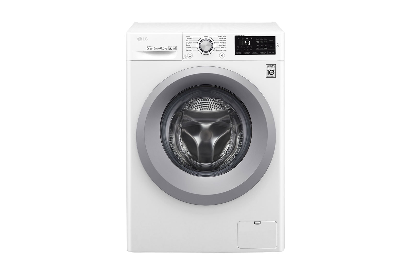 Pralka LG  C5 slim 6,5kg Steam 1200rpm F2J5WN4W F2J5WN4W - widok z przodu