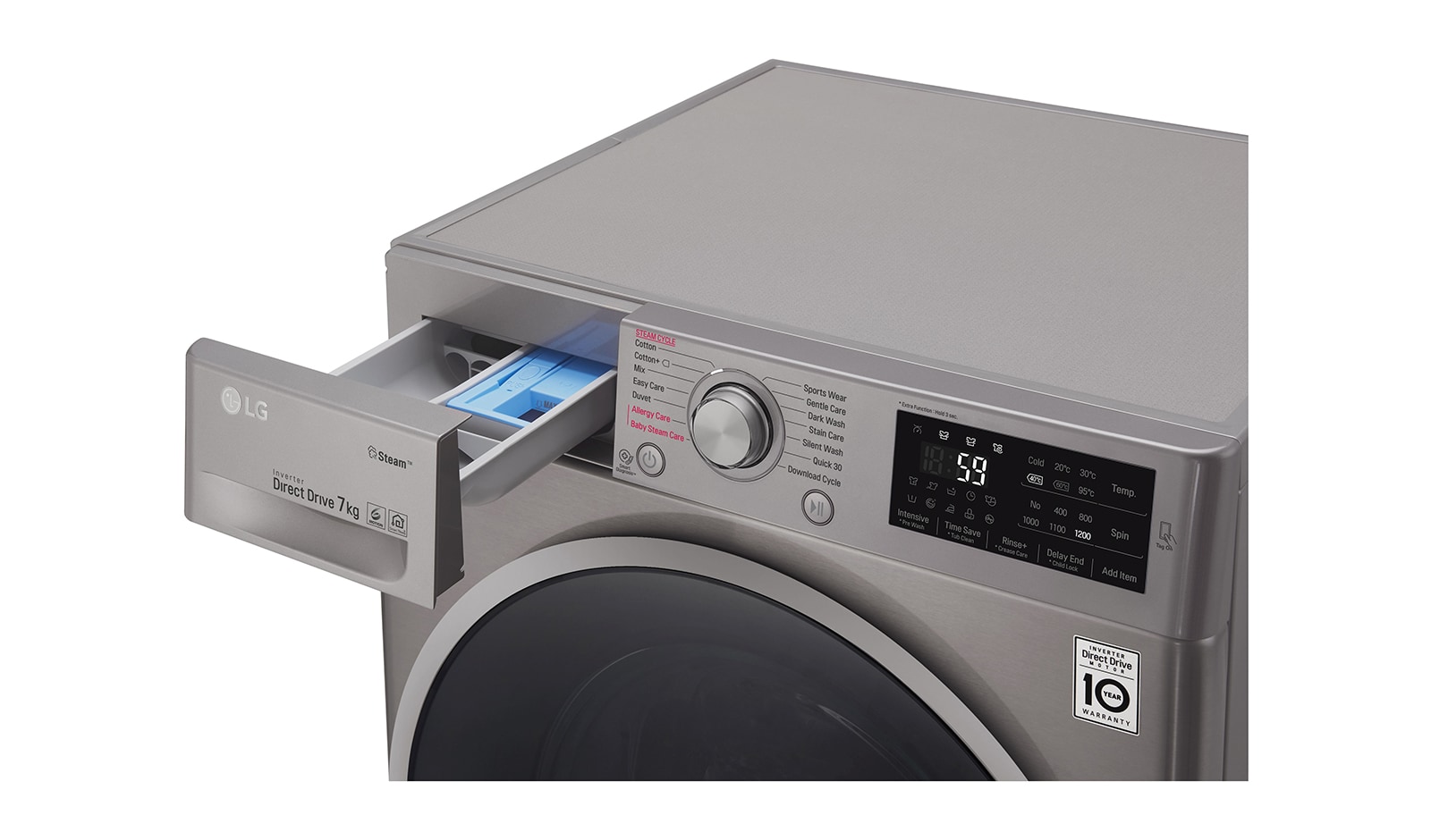 LG Pralka C4 SteamSpa 1200rpm, F2J6QY8S