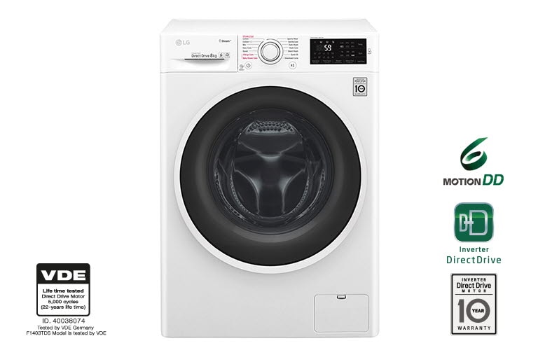 Pralka C4 SteamSpa 1200rpm 8kg F2J6TY1W - widok z przodu