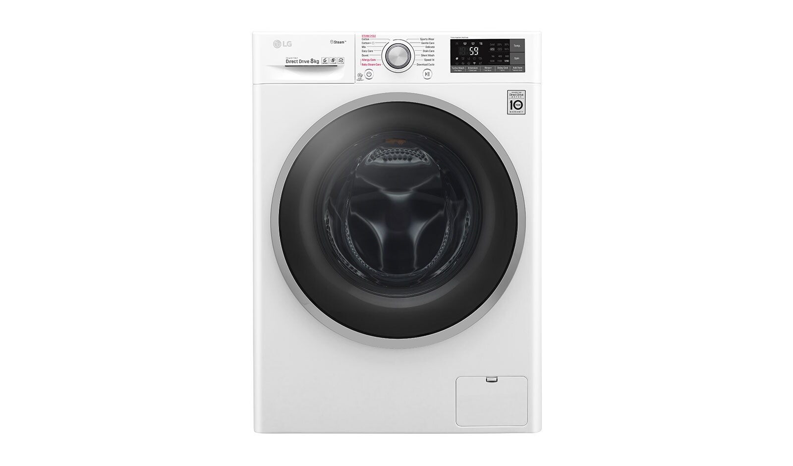 Pralka C3 SteamSpa 1200rpm 8kg F2J7TY1W - widok z przodu