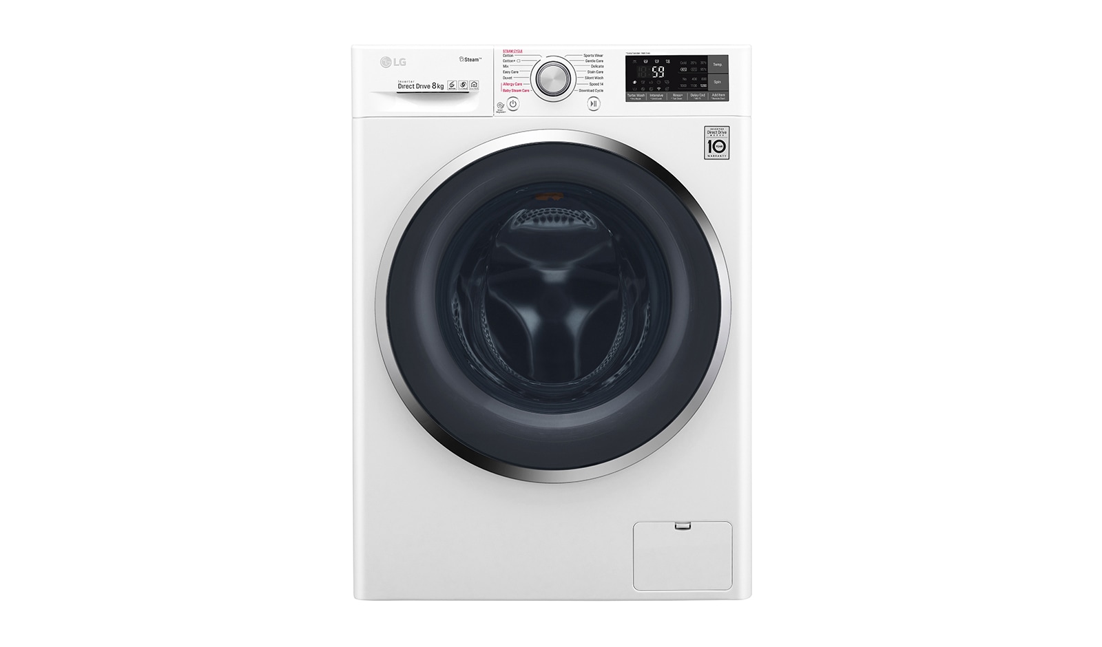 Pralka C3 SteamSpa Turbowash 1200rpm 8kg F2J7TY2W - widok z przodu