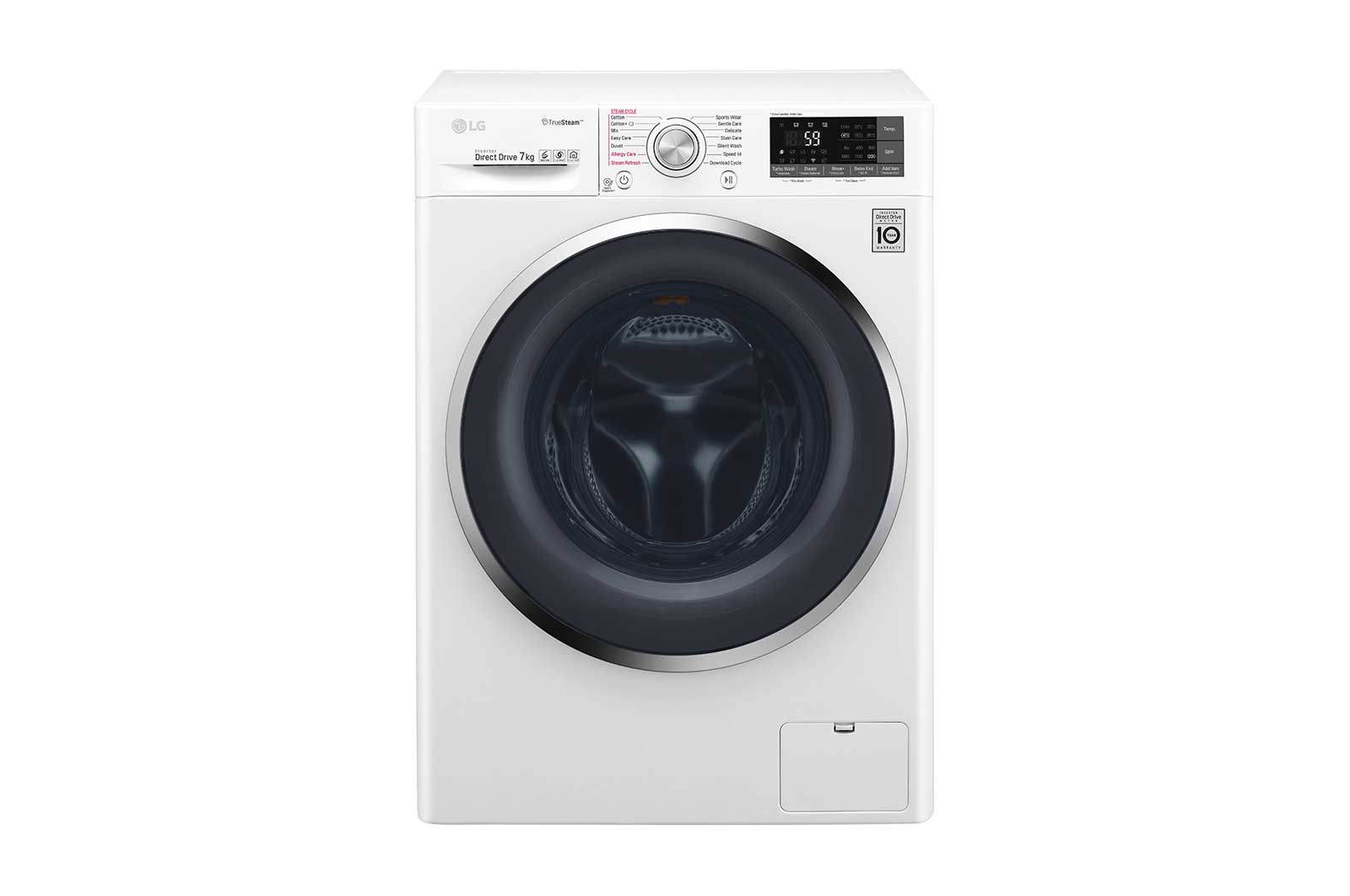 Pralka C2 slim TrueSteam Turbowash 1200rpm 7kg F2J8HS2W - widok z przodu