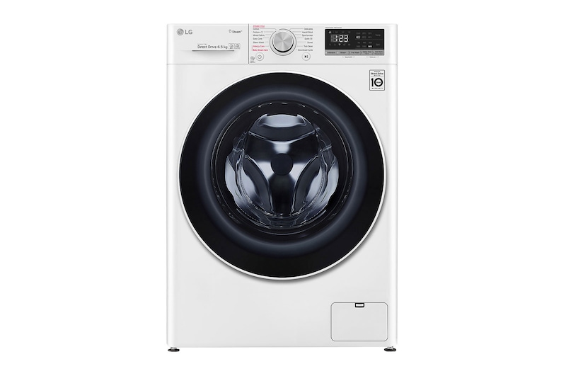 Front view of Pralka LG Vivace V400 slim 6,5kg Steam 1200rpm ThinQ F2WN4S6S0 F2WN4S6S0