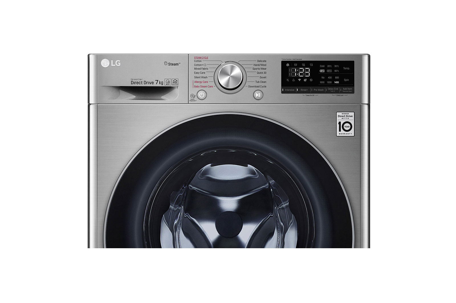 LG Pralka LG Vivace V400 slim 7kg Steam 1200rpm ThinQ F2WN4S7S2T, F2WN4S7S2T