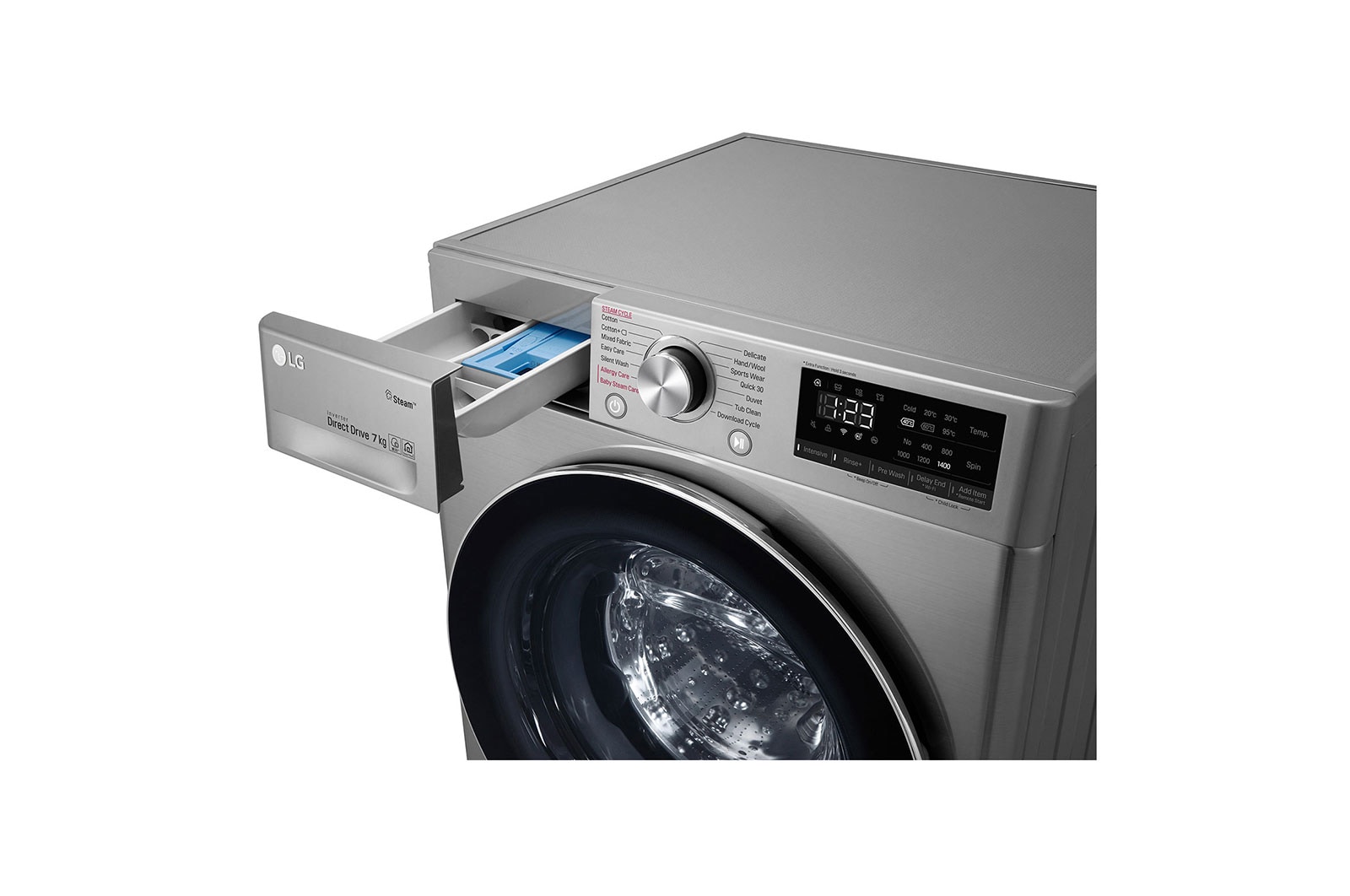 LG Pralka LG Vivace V400 slim 7kg Steam 1200rpm ThinQ F2WN4S7S2T, F2WN4S7S2T