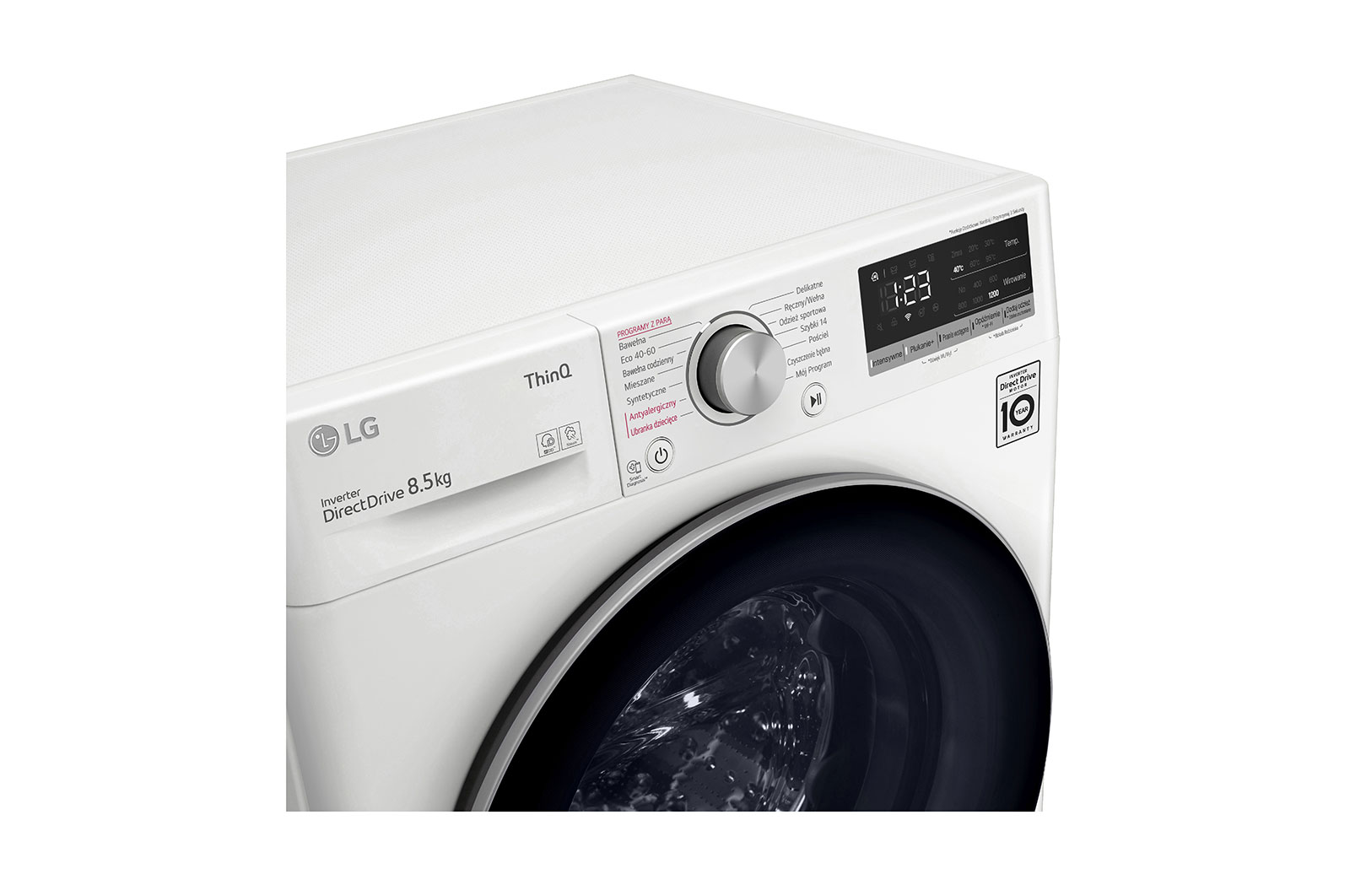 LG Pralka LG Vivace | V500 | slim 8,5kg | Steam | 1200 rpm | ThinQ | AIDD | biala | F2WV5N8S1E, F2WV5N8S1E