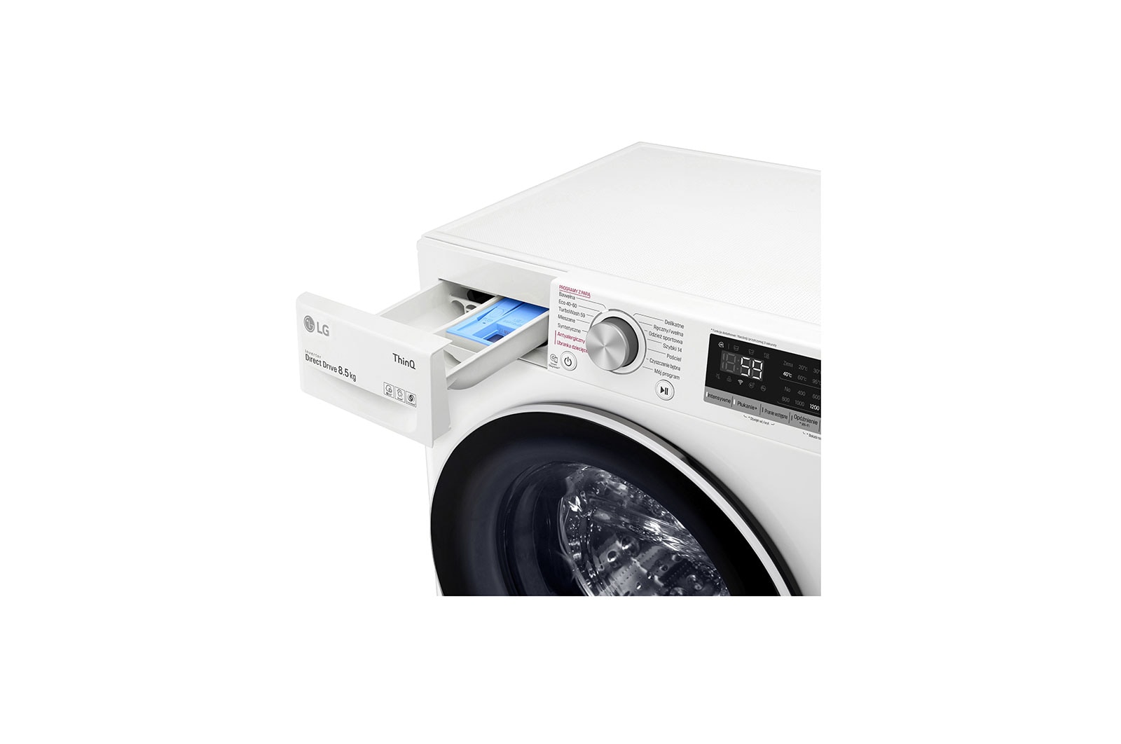 LG Pralka LG Vivace | V500 | biała | slim 8,5kg | Steam | 1200 rpm | ThinQ | AIDD | F2WV5S8S0E, F2WV5S8S0E